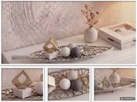 Dekoschale Blatt Aluminium 63cm Tischdeko Alu Metall Wohnaccessoire Leaf Modern – Ansicht 5