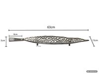 Obstschale Früchteschale Aluminium Schale 63cm Dekoschale Metall Leaf Handmade – Ansicht 3