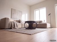 Couchtisch mit Marmor Platte schwarz Wohnzimmertisch Stauraum Metall rund 60cm – Ansicht 7