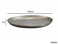 Dekoschale Schmuckteller Aluminium Rund Schale 50cm Dekoschale Metall Dekoteller – Ansicht 3