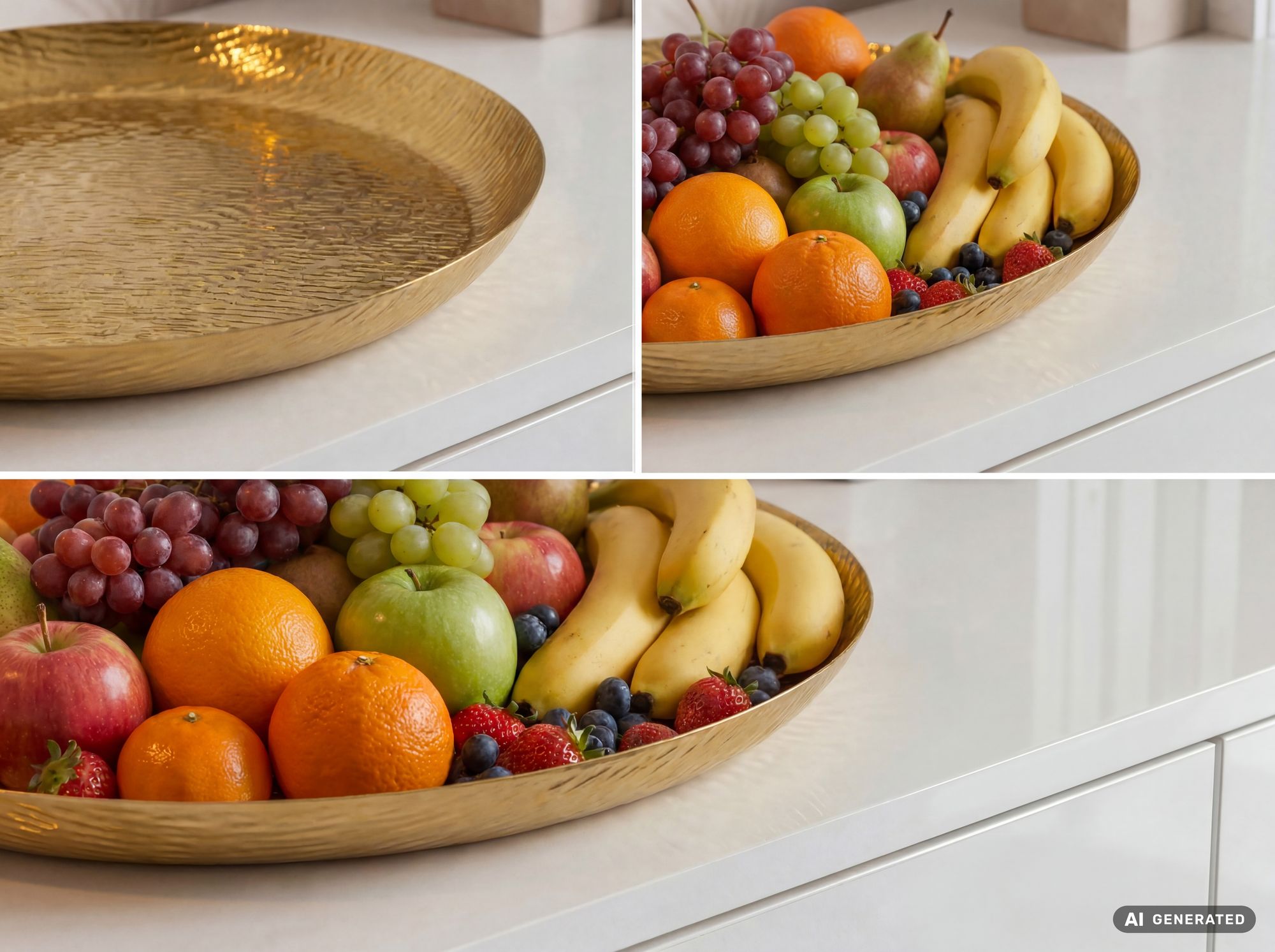 FineBuy Obstteller Rund Schale Metall 50cm Tischdeko - Moderner Obstkorb - Obstschale aus Aluminium - Elegante Dekoschale - Alu Früchteschale Handmade | Farbe: Silber FineBuy Obstteller Rund Schale Metall 50cm Tischdeko - Moderner Obstkorb - Obstschale aus Aluminium - Elegante Dekoschale - Alu Früchteschale Handmade | Farbe: Silber
