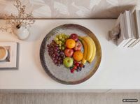 Obstschale Früchteschale Aluminium Rund Schale 50cm Dekoschale Metall Tischdeko – Ansicht 4