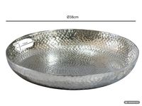 Obstschale Früchteschale Aluminium Schale 38cm Dekoschale Metall Hammerschlag – Ansicht 3