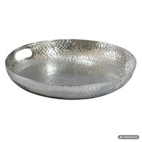 Obstschale Früchteschale Aluminium Schale 38cm Dekoschale Metall Hammerschlag – Ansicht 6