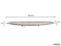 Obstschale Früchteschale Metall Tischdeko Schale 65,5cm Aluschale Handmade Oval – Ansicht 3