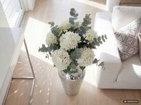 Vase Aluminium Silber Blumenvase Bodenvase Wohndeko Groß Rund Dekovase Handmade – Ansicht 4