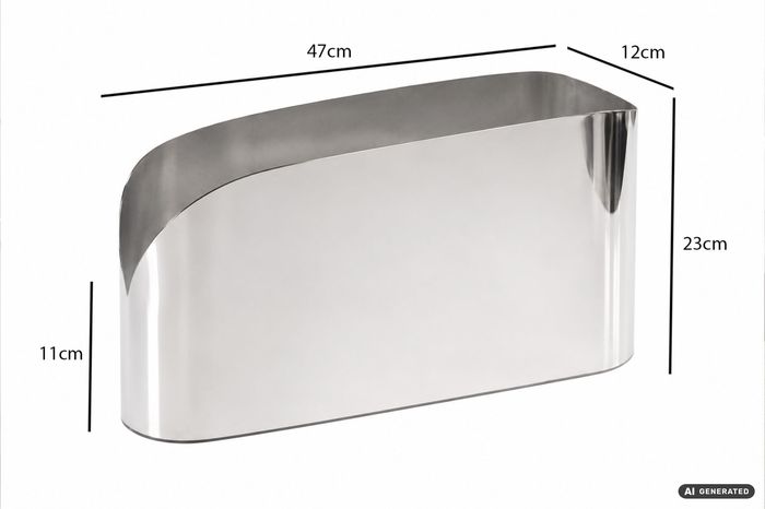Sektkühler Champagnerkühler 47cm Flaschenkühler Silber Getränkekühler Weinkühler – Maßzeichnung