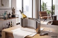 Sektkühler Champagnerkühler 47cm Flaschenkühler Silber Getränkekühler Weinkühler – Ansicht 2