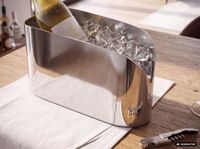 Sektkühler Champagnerkühler 47cm Flaschenkühler Silber Getränkekühler Weinkühler – Ansicht 5
