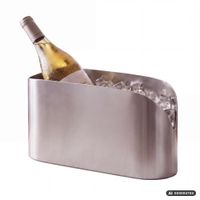Sektkühler Champagnerkühler 47cm Flaschenkühler Silber Getränkekühler Weinkühler – Ansicht 6