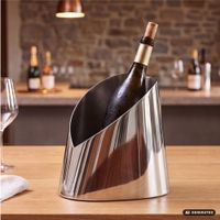 Sektkühler Champagnerkühler 24,5cm Flaschenkühler Silber Getränkekühler Kühler – Ansicht 1