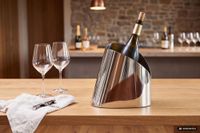 Sektkühler Champagnerkühler 24,5cm Flaschenkühler Silber Getränkekühler Kühler – Ansicht 2