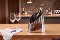 Sektkühler Champagnerkühler 24,5cm Flaschenkühler Silber Getränkekühler Kühler – Ansicht 4