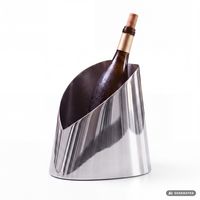 Sektkühler Champagnerkühler 24,5cm Silber Getränkekühler Design Weinkühler Eis – Ansicht 6