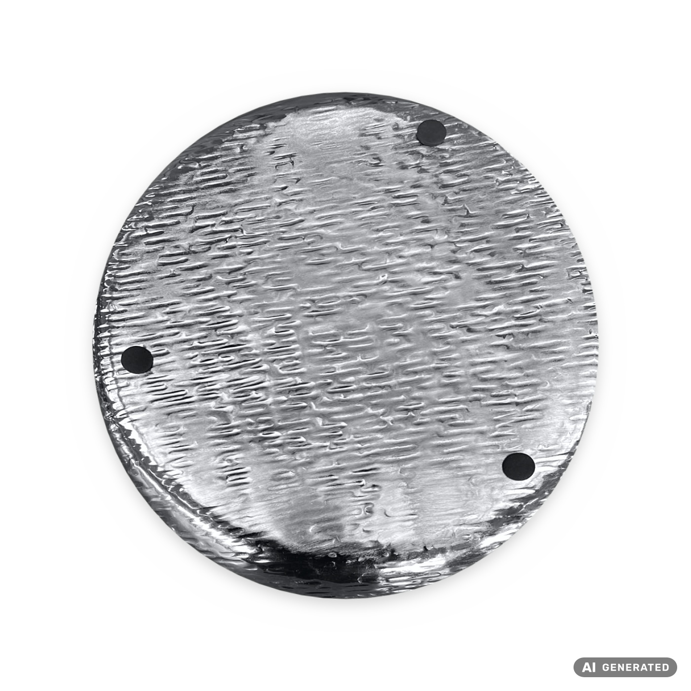 Dekoschale Aluminium 40cm Rund Standdeko Modern Metall Design Dekoteller Alu – Ansicht 7