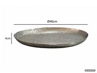 Obstschale Früchteschale Aluminium Rund Schale 40cm Dekoschale Metall Tischdeko – Ansicht 3