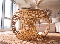 Couchtisch mit Marmor Platte weiß Wohnzimmertisch Stauraum Metall rund 60cm – Ansicht 5