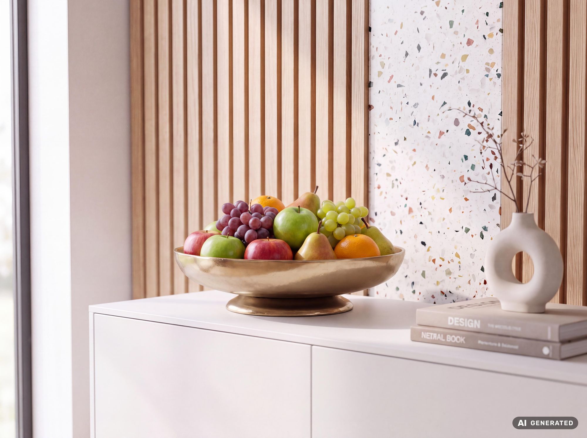 Obstschale Früchteschale Aluminium Design Schale 60cm Rund Metall Obstkorb Alu