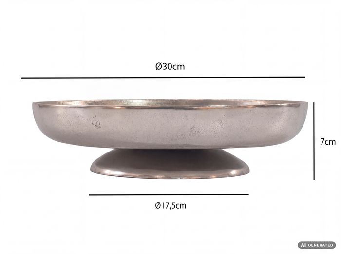 Obstschale Früchteschale Aluminium Design Schale 60cm Rund Metall Obstkorb Alu – Maßzeichnung