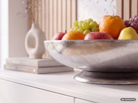 Obstschale Früchteschale Aluminium Design Schale 60cm Rund Metall Obstkorb Alu – Ansicht 5