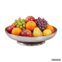 Obstschale Früchteschale Aluminium Design Schale 60cm Rund Metall Obstkorb Alu – Ansicht 6
