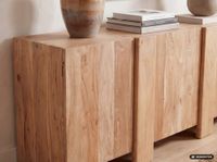 Sideboard Akazie Massivholz 165cm Anrichte Kommode 3 Türen Wohnzimmer Handmade – Ansicht 7