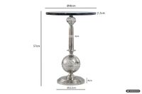 Beistelltisch 40cm Metall Couchtisch Wohnzimmertisch Marmor Platte Schwarz Rund – Ansicht 3
