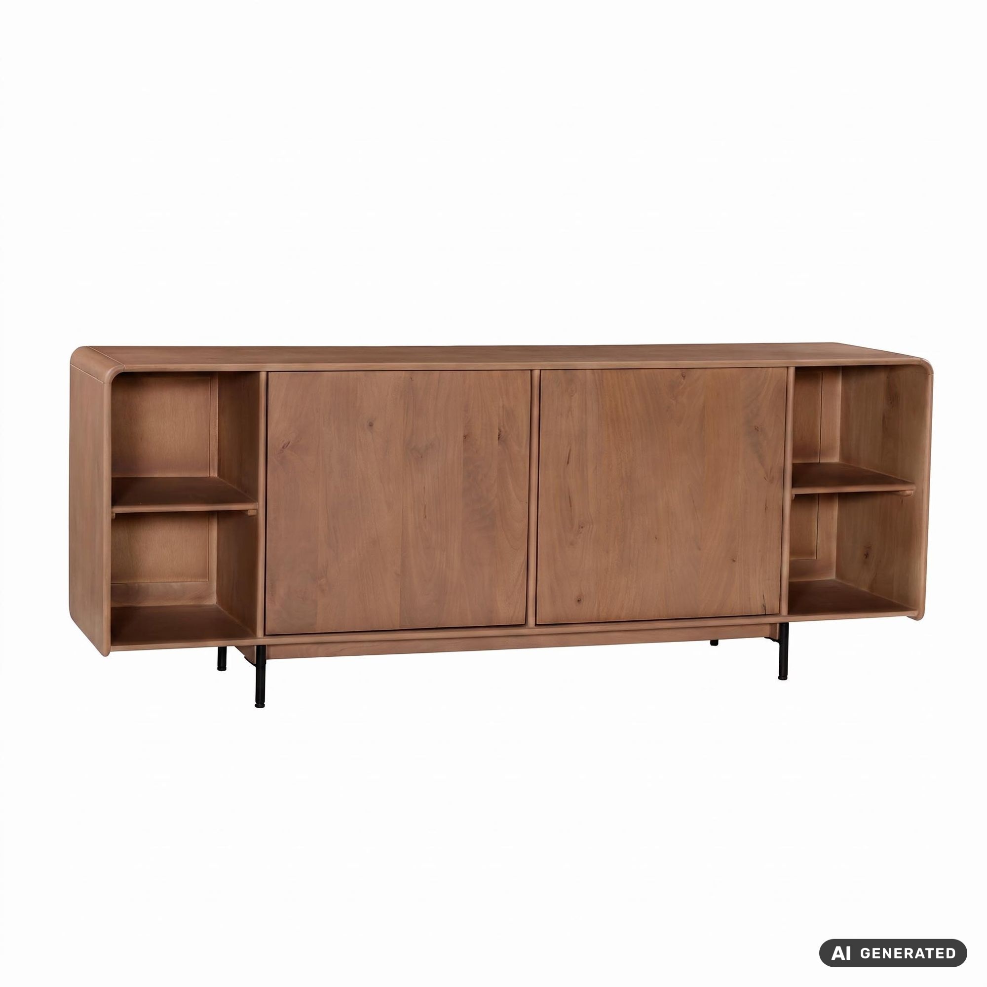 Sideboard Mango Massivholz 180cm Anrichte Kommode 2 Türen Holzkommode Handmade – Ansicht 6