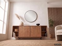 Sideboard Mango Massivholz 180cm Anrichte Kommode 2 Türen Holzkommode Handmade – Ansicht 4