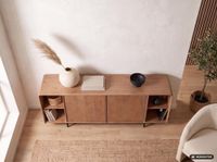 Sideboard Mango Massivholz 180cm Anrichte Kommode 2 Türen Holzkommode Handmade – Ansicht 5