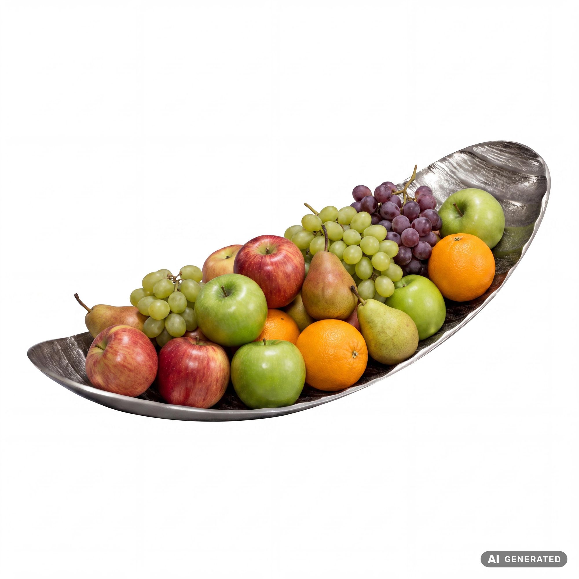 Obstschale Früchteschale Aluminium Schale 60cm Dekoschale Metall Obstkorb Alu – Ansicht 6