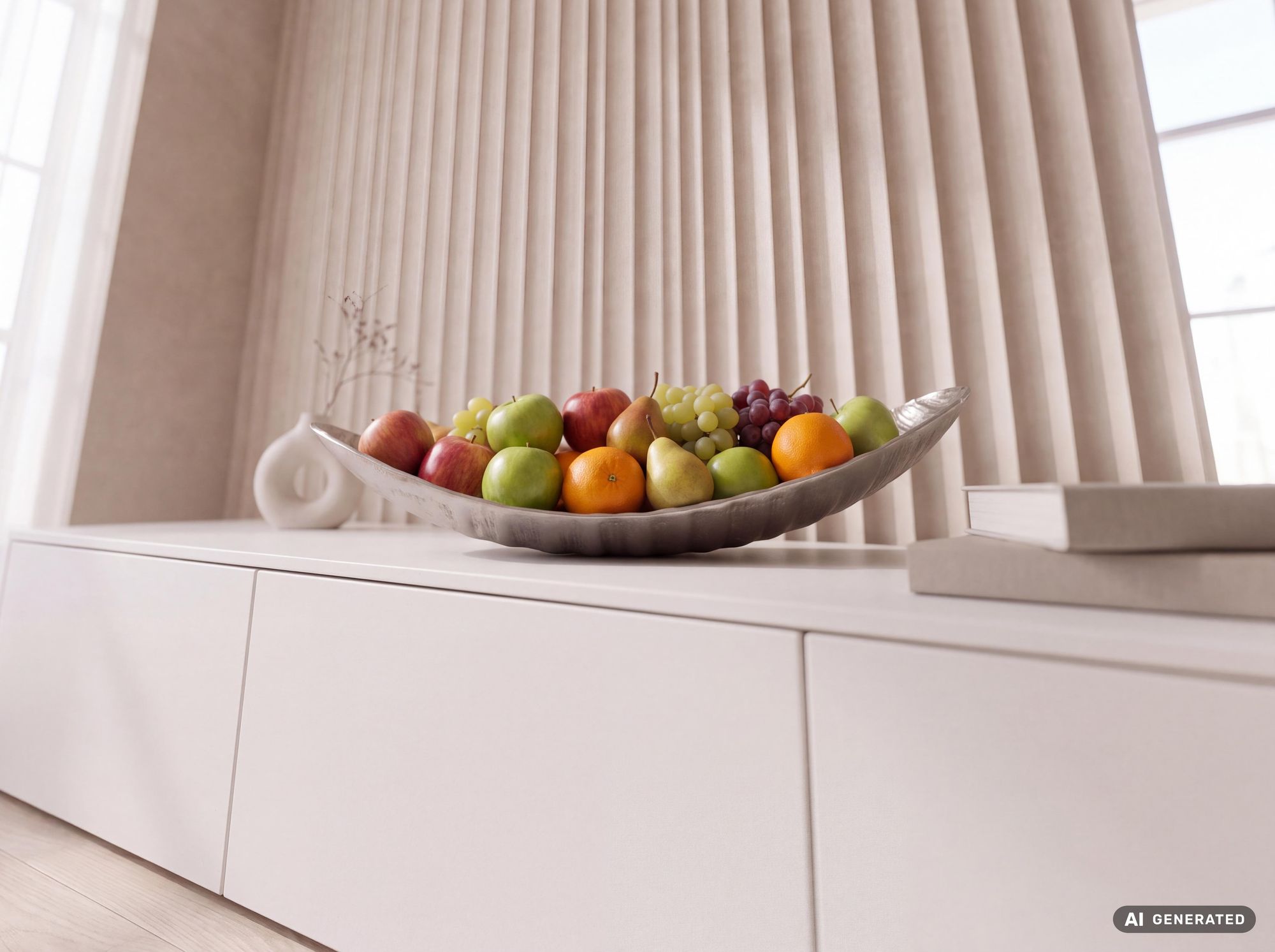 Obstschale Früchteschale Aluminium Schale 60cm Dekoschale Metall Obstkorb Alu – Ansicht 7