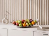 Obstschale Früchteschale Aluminium Schale 60cm Dekoschale Metall Obstkorb Alu – Ansicht 2