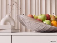 Obstschale Früchteschale Aluminium Schale 60cm Dekoschale Metall Obstkorb Alu – Ansicht 4