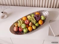 Obstschale Früchteschale Aluminium Schale 60cm Dekoschale Metall Obstkorb Alu – Ansicht 8