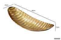 XXL Dekoschale 60 cm Oval Aluminium Handarbeit Schiffchen Tischdeko Unikat Deko – Ansicht 3