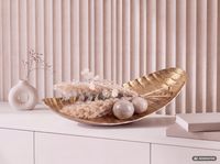 XXL Dekoschale 60 cm Oval Aluminium Handarbeit Schiffchen Tischdeko Unikat Deko – Ansicht 7