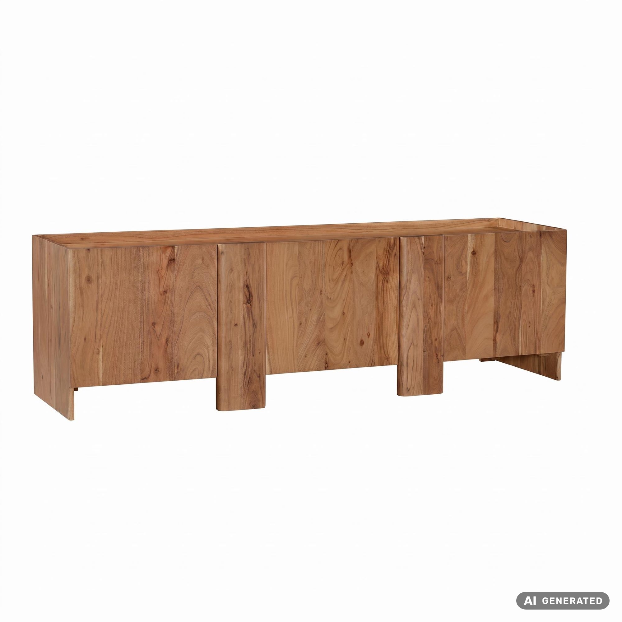 Sideboard Akazie Massivholz 165cm Anrichte Kommode 3 Türen Holzkommode Handmade – Ansicht 6
