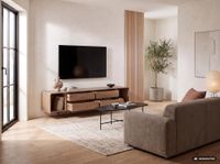 TV Board Kommode Lowboard Fernsehschrank Massivholz 180cm Schubladen Handmade – Ansicht 2