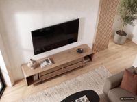 TV Board Kommode Lowboard Fernsehschrank Massivholz 180cm Schubladen Handmade – Ansicht 4