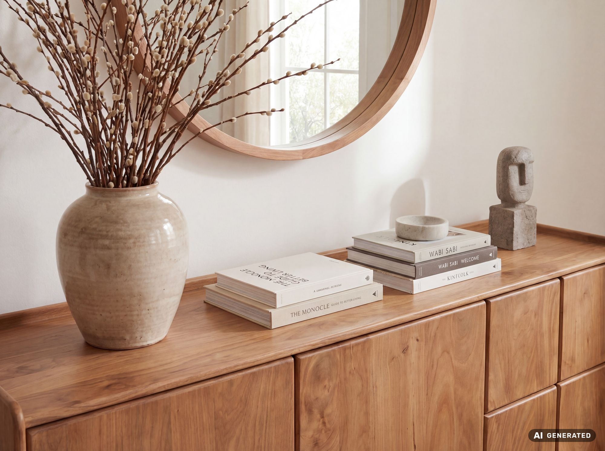 Sideboard Mango Massivholz 160cm Anrichte Kommode 3 Türen Holzkommode Handmade – Ansicht 5