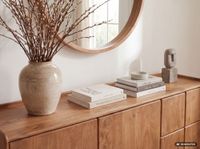 Sideboard Mango Massivholz 160cm Anrichte Kommode 3 Türen Holzkommode Handmade – Ansicht 5