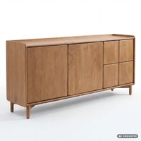 Sideboard Mango Massivholz 160cm Anrichte Kommode 3 Türen Holzkommode Handmade – Ansicht 6