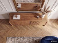 Sideboard Mango Massivholz 160cm Anrichte Kommode 3 Türen Holzkommode Handmade – Ansicht 7