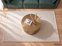 Couchtisch rund 60 cm Gold Alu Hammerschlag Sofatisch Wohnzimmertisch Metall – Ansicht 4