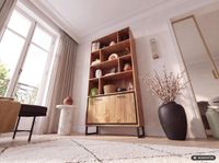 Bücherregal Massivholz Stauraumregal 195cm Wohnregal modern hoch Standregal – Ansicht 6