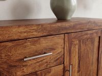 Massivholz Sideboard 120cm Sheesham Kommode mit 2 Türen & 3 Schubladen Modernes Design – Ansicht 7