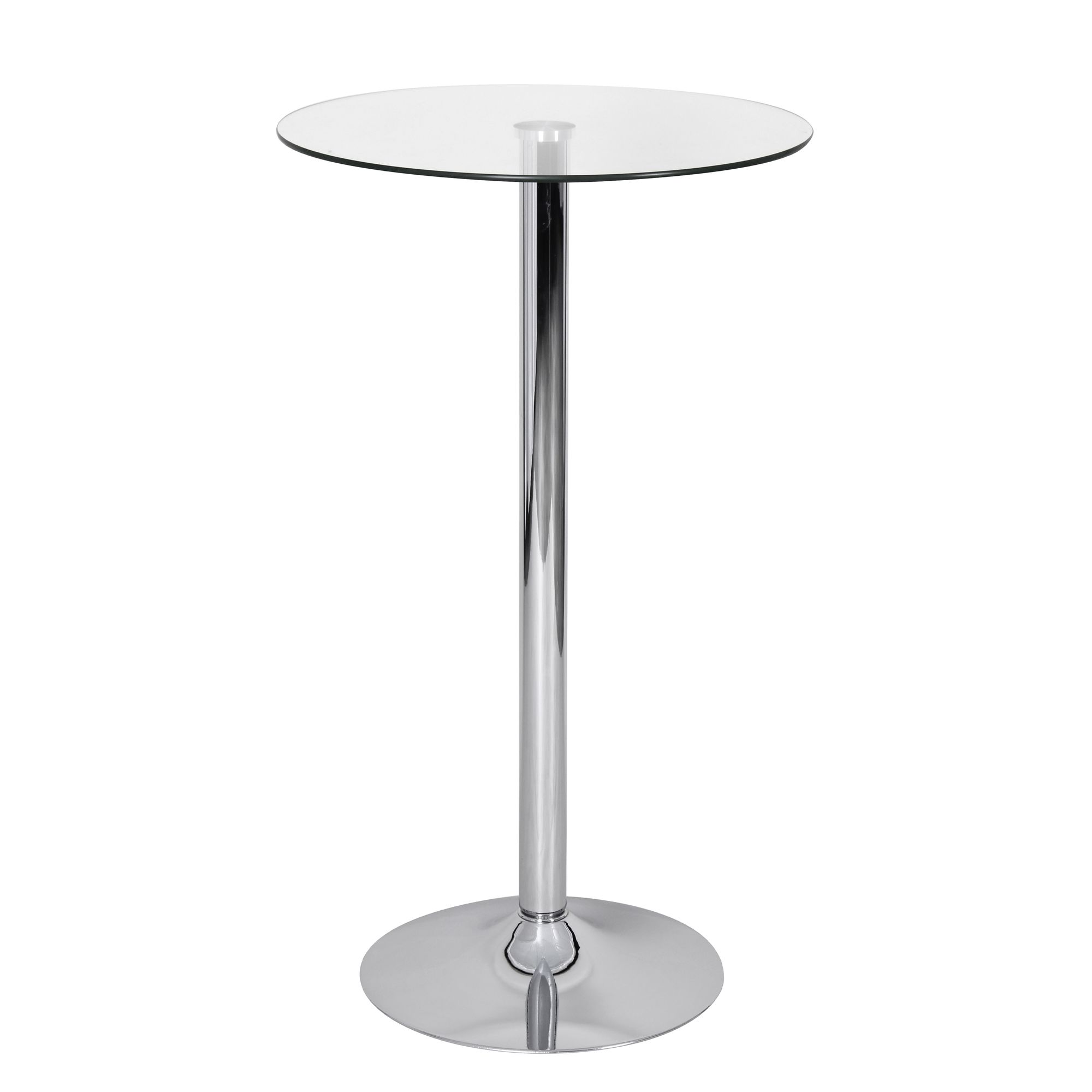 Stehtisch FineBuy Bartisch Bistrotisch Imbisstisch Metall Chrom Glas Rund 60 cm – Ansicht 6