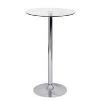 Stehtisch FineBuy Bartisch Bistrotisch Imbisstisch Metall Chrom Glas Rund 60 cm – Ansicht 6