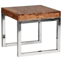 Couchtisch quadratisch 45cm Sheesham Massivholz Wohnzimmertisch Beistelltisch – Ansicht 6